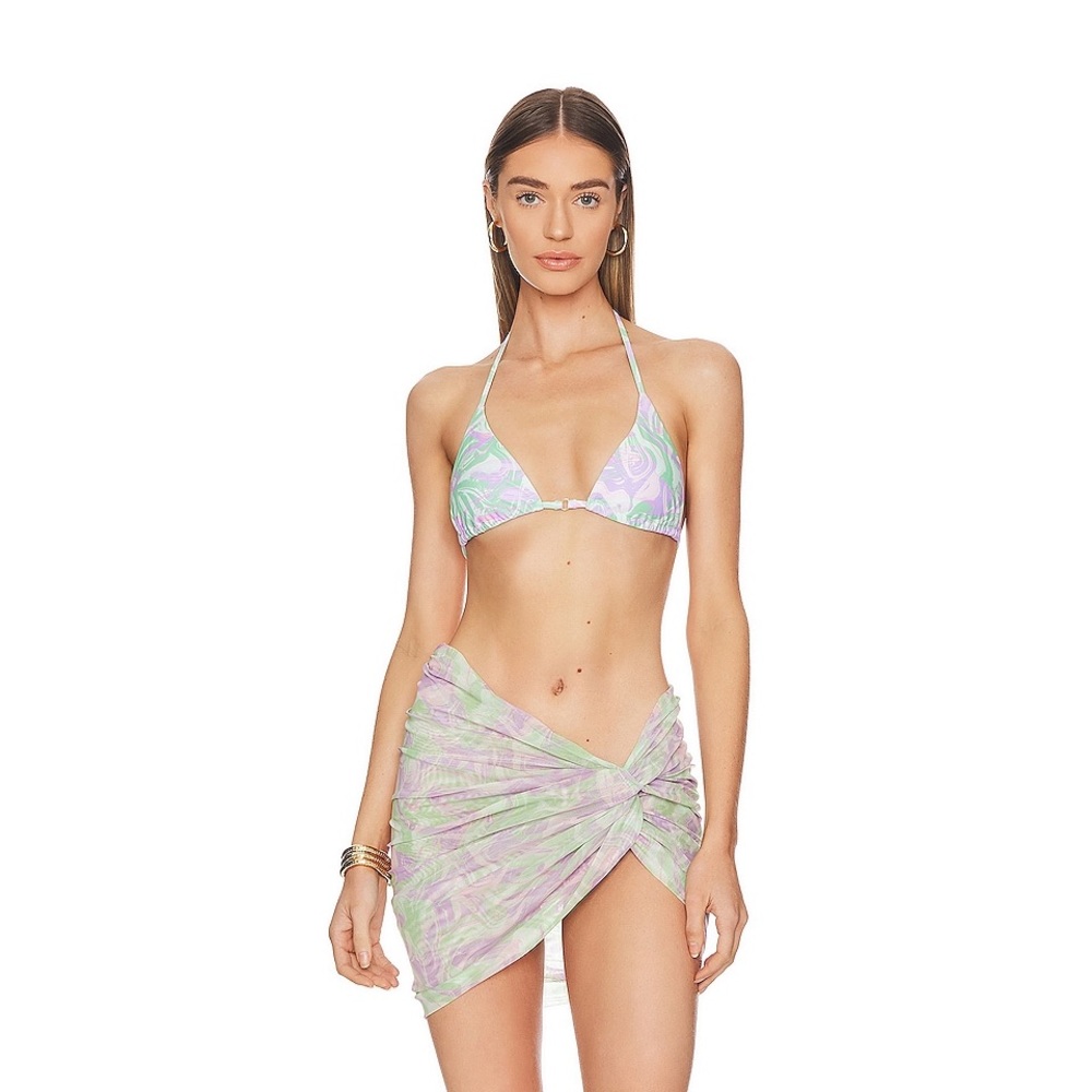 LOVEWAVE ❤️‍🔥 CARISSA TOP IN PURPLE TRIPPY SWIRL NWT SIZE XS